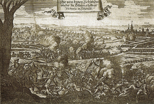 Bataille d'Helsingborg - Gravure allemande contemporaine